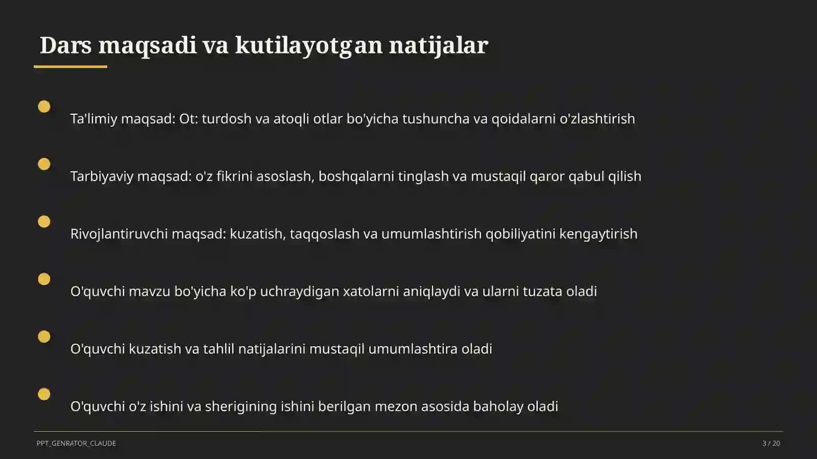 Ot: turdosh va atoqli otlar (6-sinf) 3