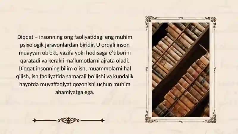 Diqqat xususiyatlari 3