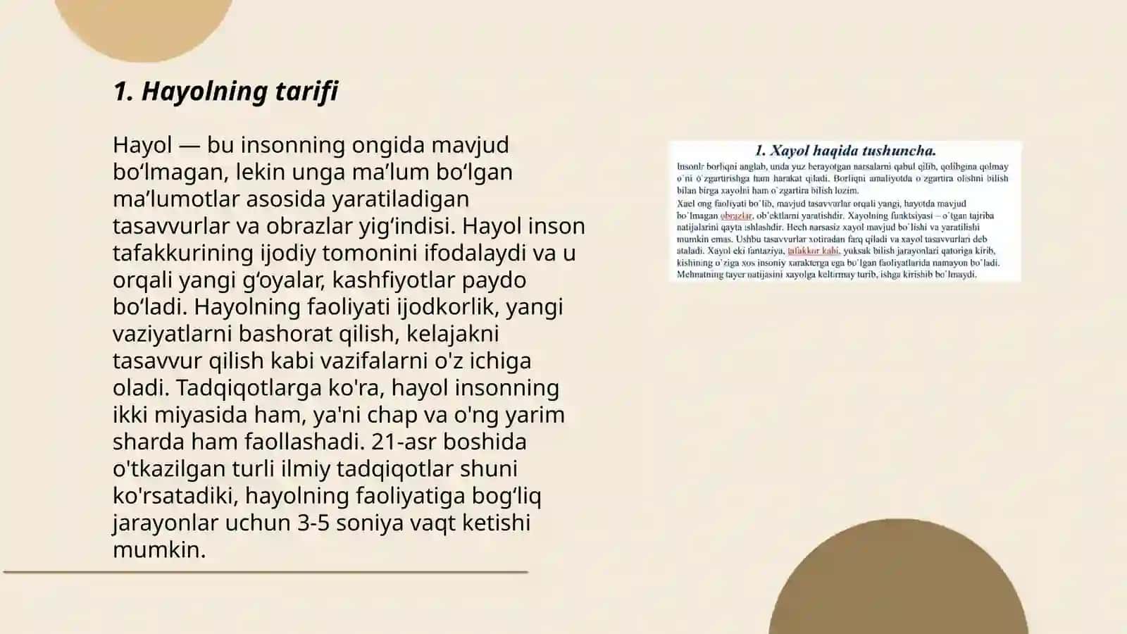Hayol xaqida tushuncha 3