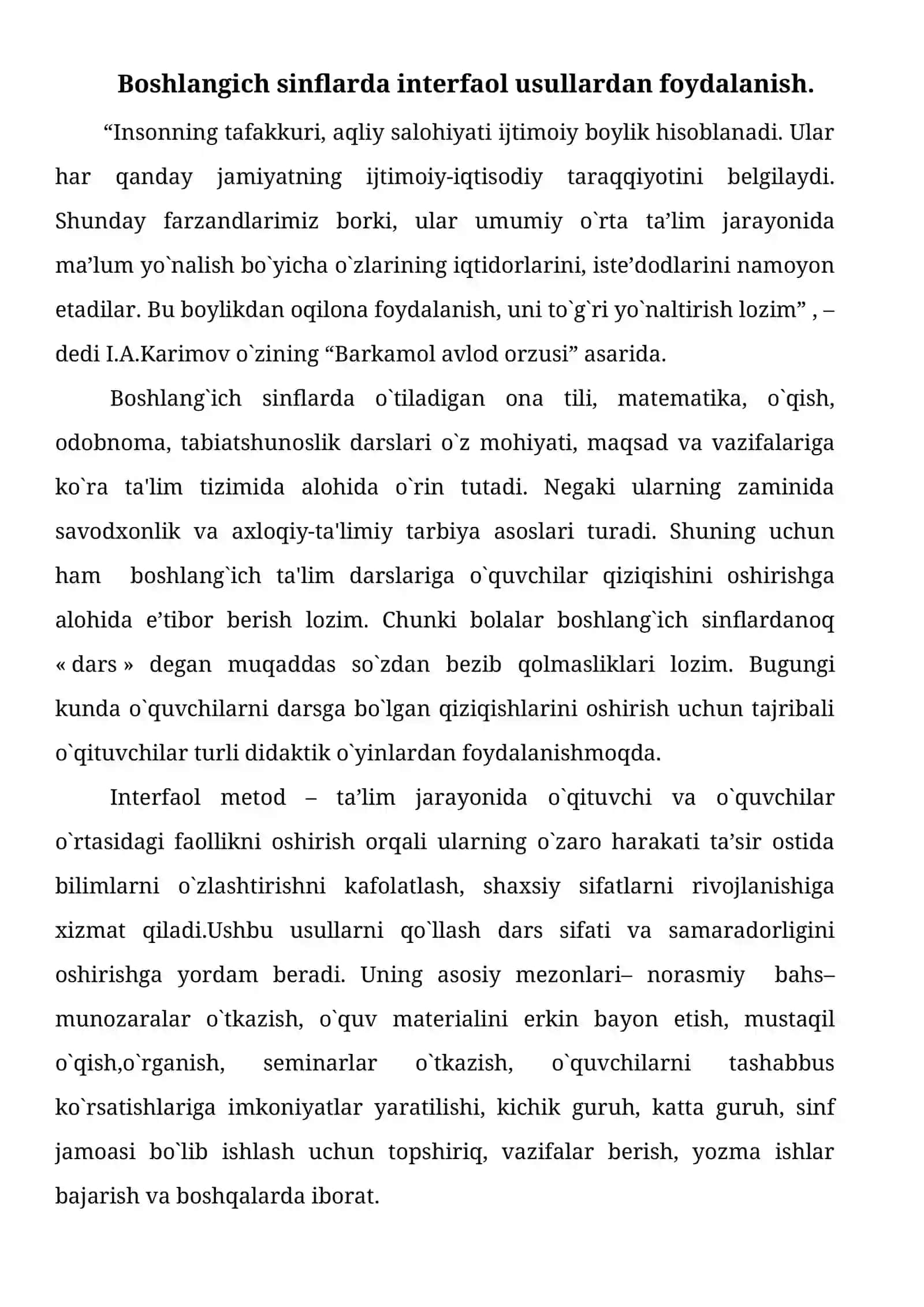 Ona tili va adabiyot fanini o‘qitish metodlaridan foydalanish 3
