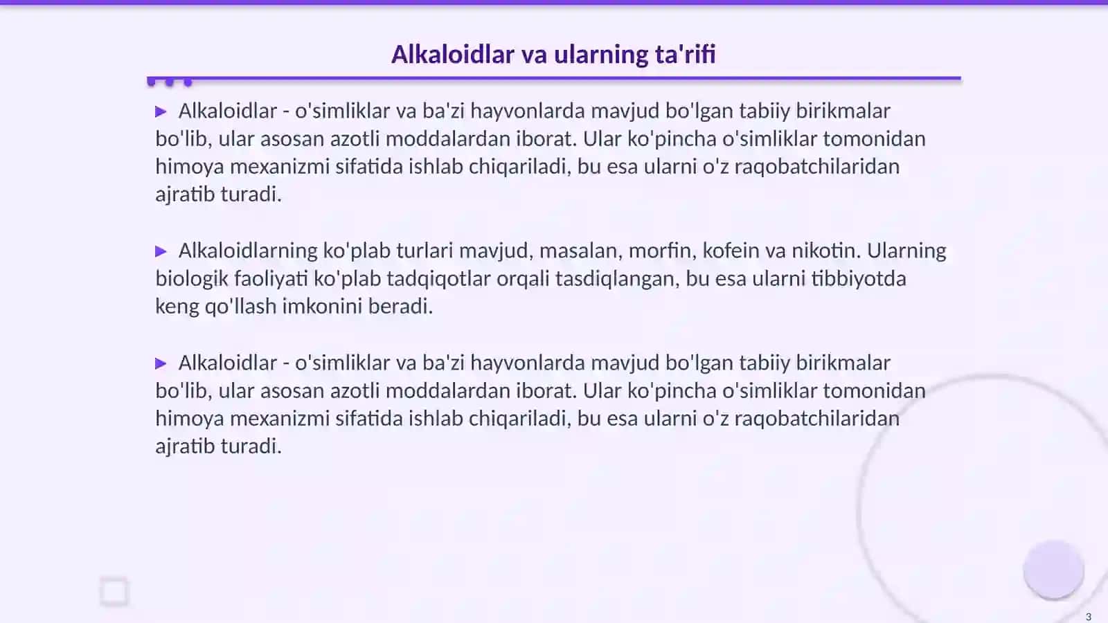 Alkoloidli dorivor o‘simliklar biologiyasi va ekologiyasini o‘rganish 3
