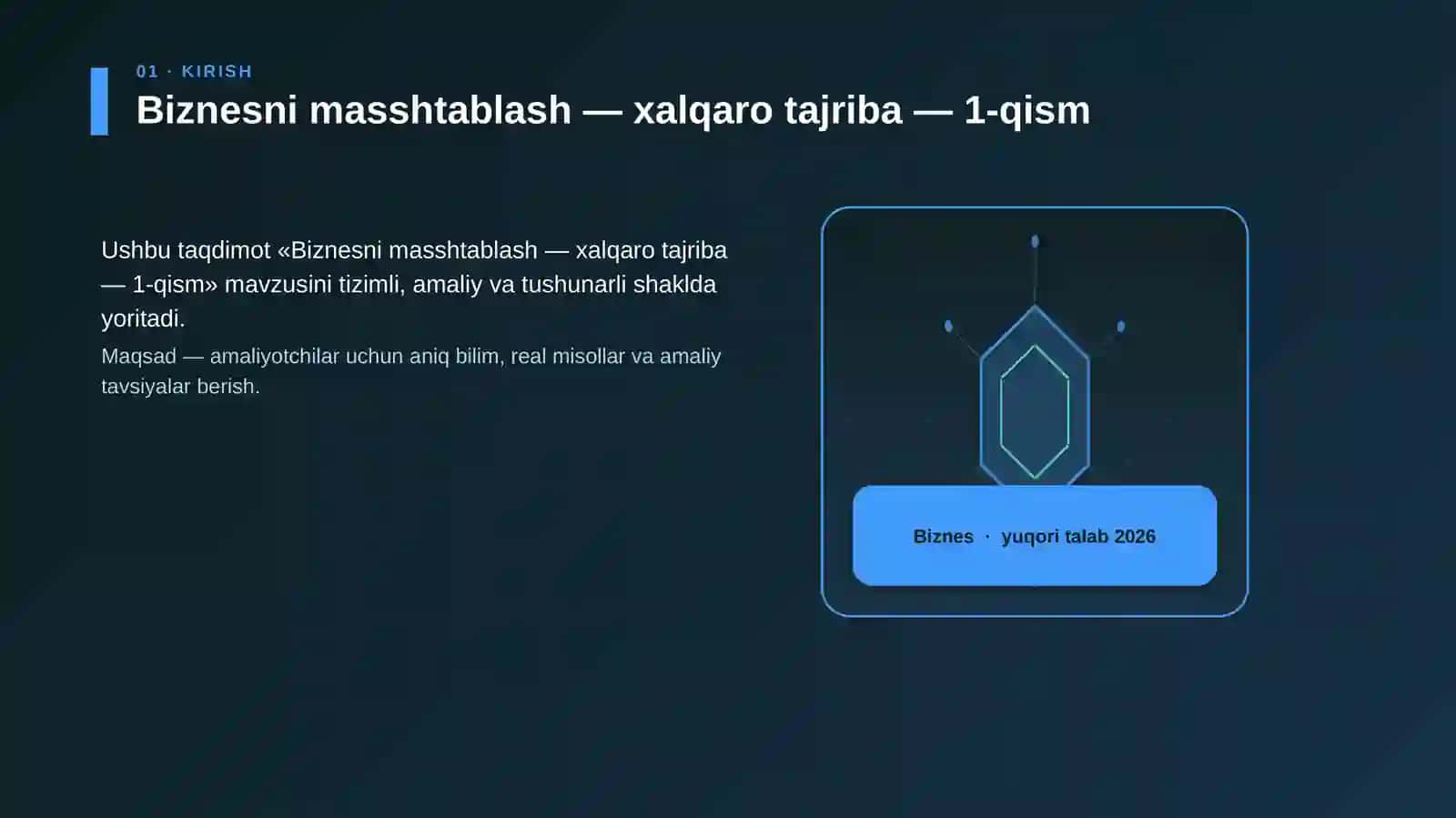 Biznesni masshtablash — xalqaro tajriba — 1-qism 3