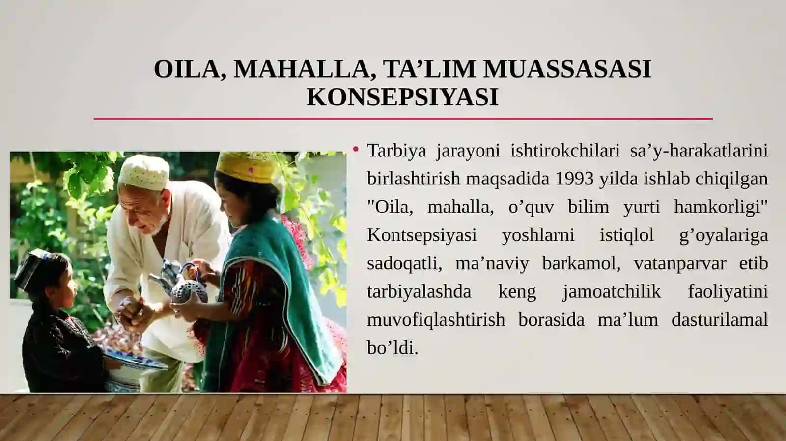 TA’LIM-TARBIYA JARAYONIDA OILA, MAHALLA VA TA’LIM MUASSASASI INTEGRATSIYASI 3