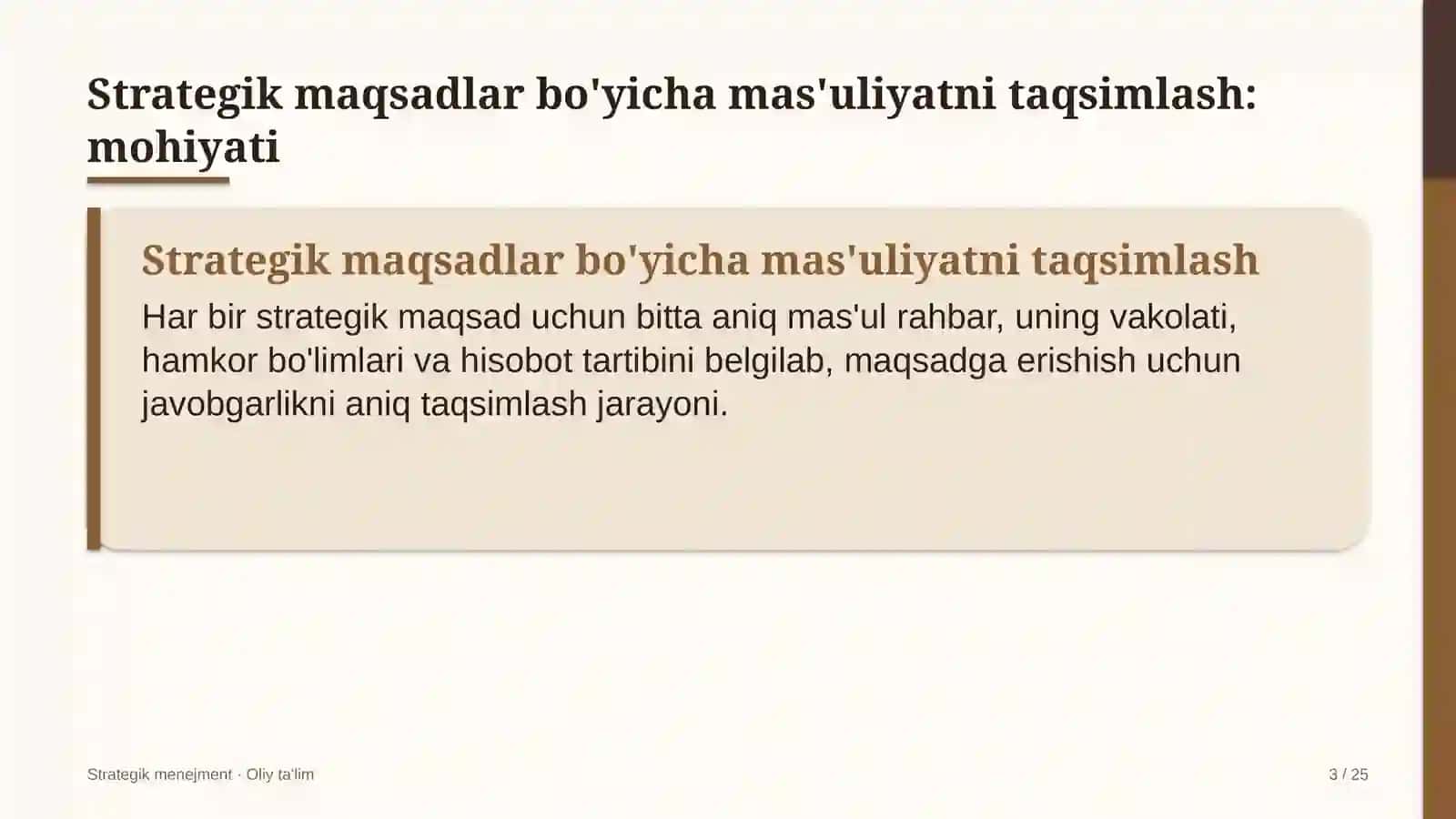 turizm qishloqlarida strategik maqsadlar bo'yicha mas'uliyatni taqsimlash 3178 3