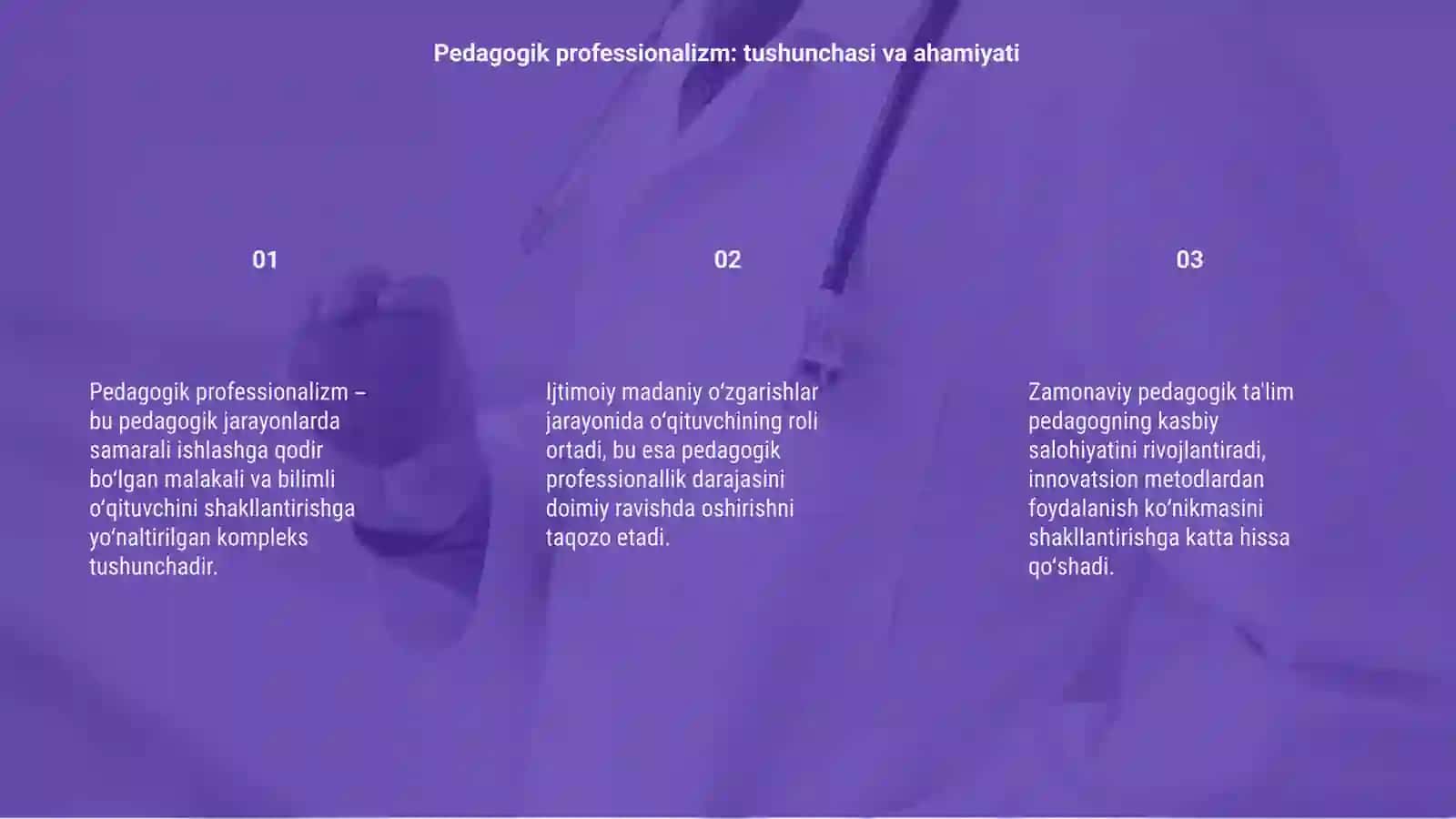 Pedagogik professionalizm va pedagogik taʼlim 3