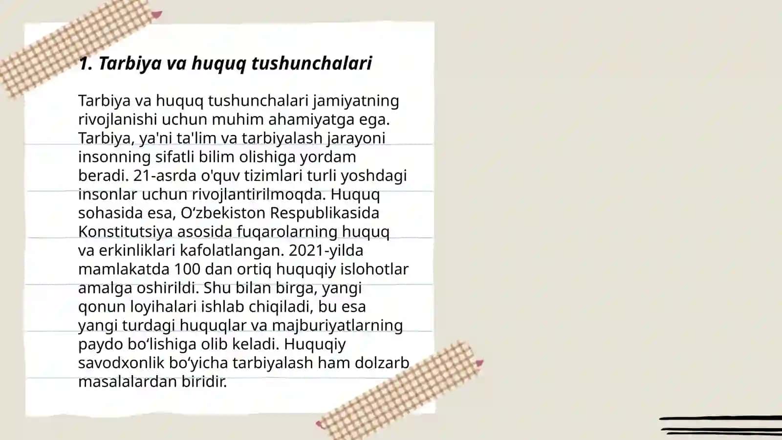 Huquqiy bilimlar mavzusi 3