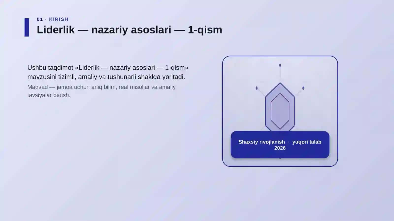 Liderlik — nazariy asoslari — 1-qism 3