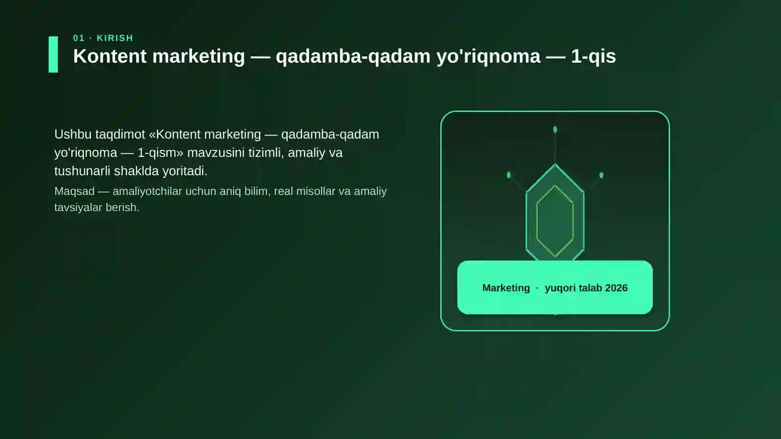 Kontent marketing — qadamba-qadam yo'riqnoma — 1-qism 3