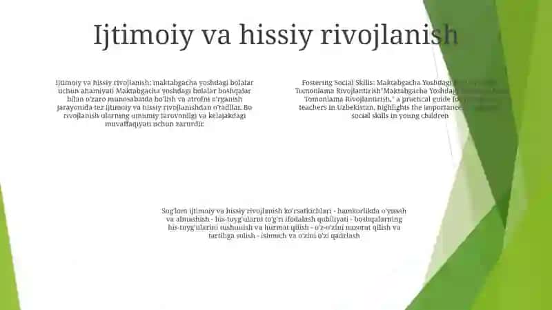 Ijtimoiy va hissiy rivojlanish 3