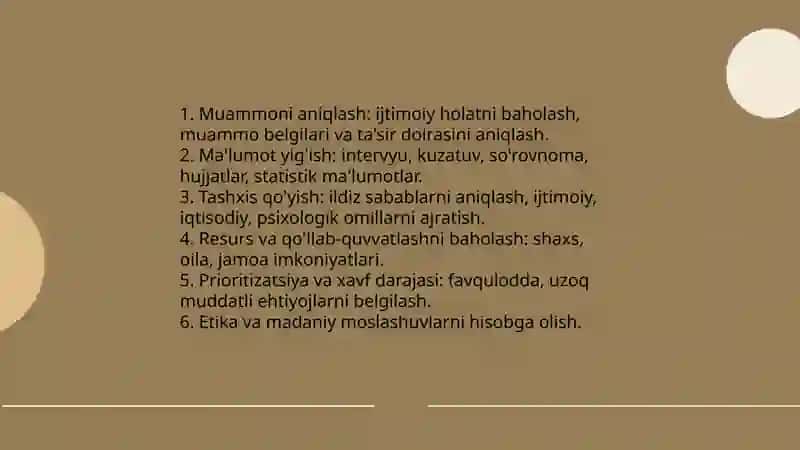 Ijtimoiy ish muammoni hal qilish jarayoni sifatida 3