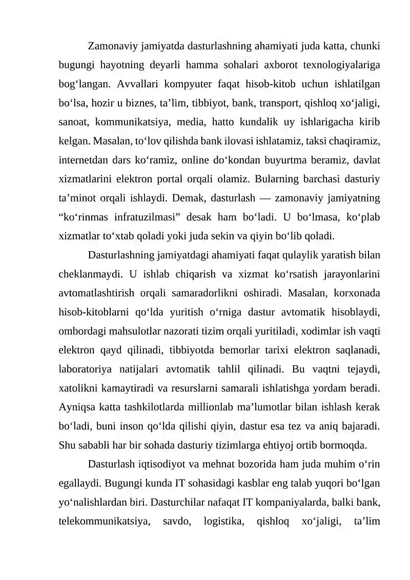 Dasturlash asoslari faniga kirish 3