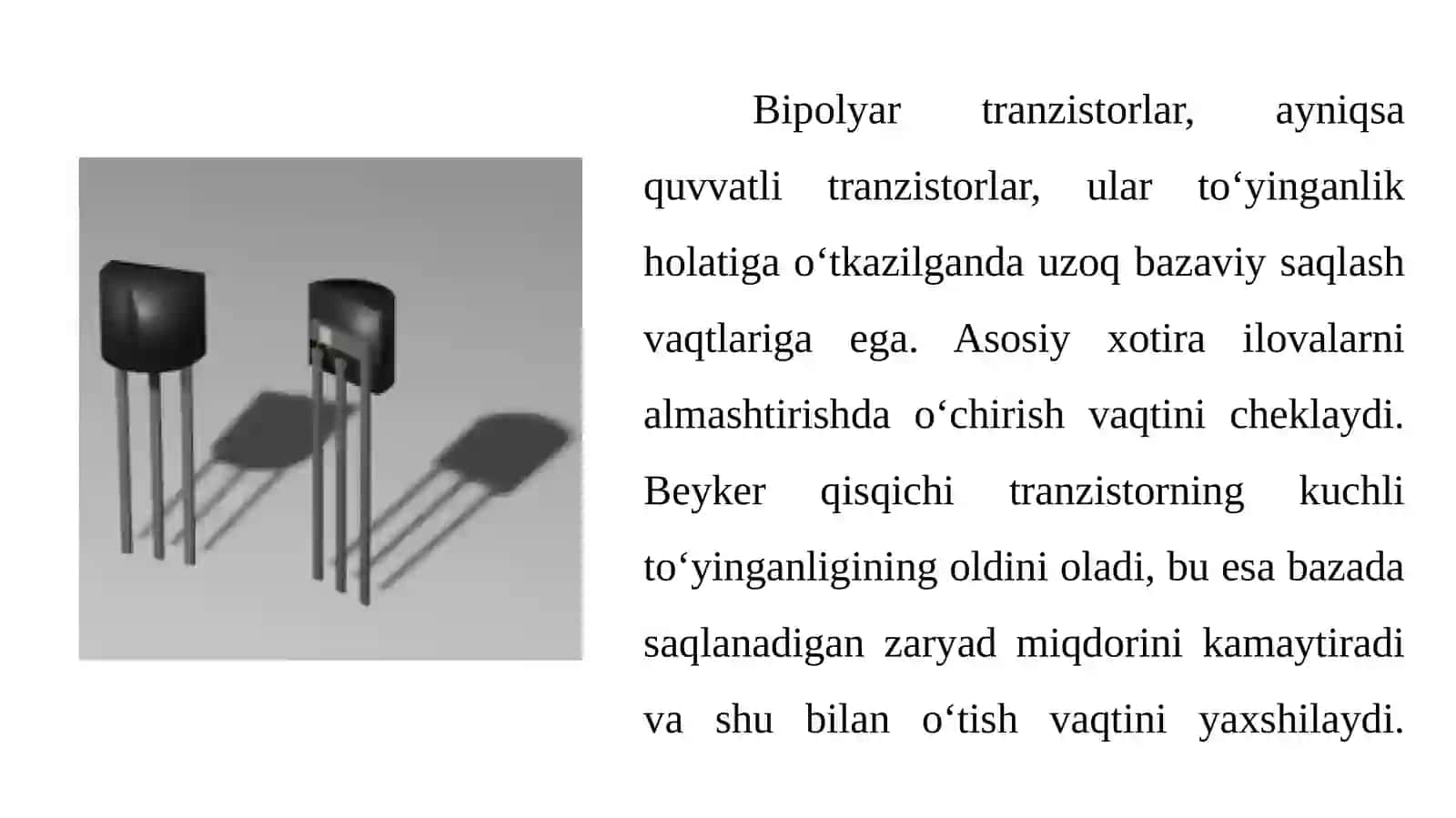 Bipolyartranzistorlar.(BT)larning ishlash mexanizimi va tuzilishi 3