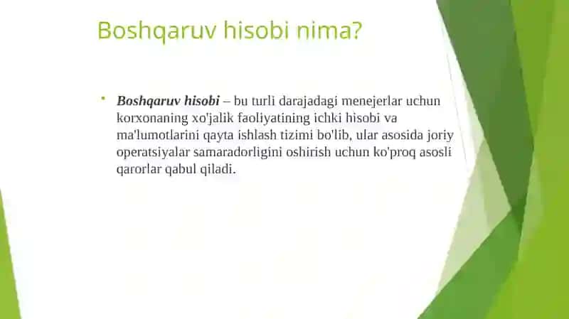 Boshqaruv hisobi 3