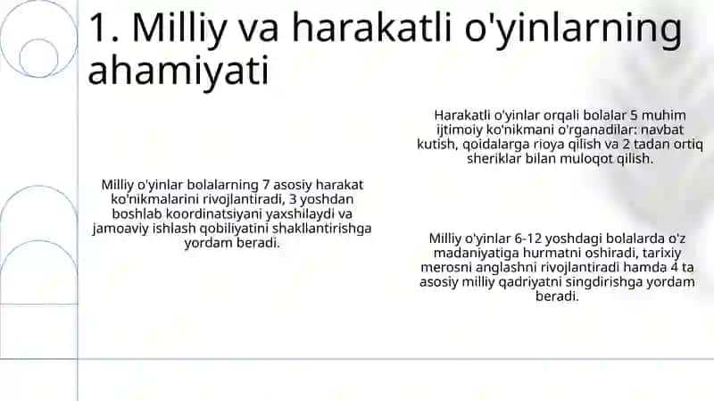 Milliy va harakatli õyinlarni bolani Yoshida mos holda tanlash va õtkazish 3