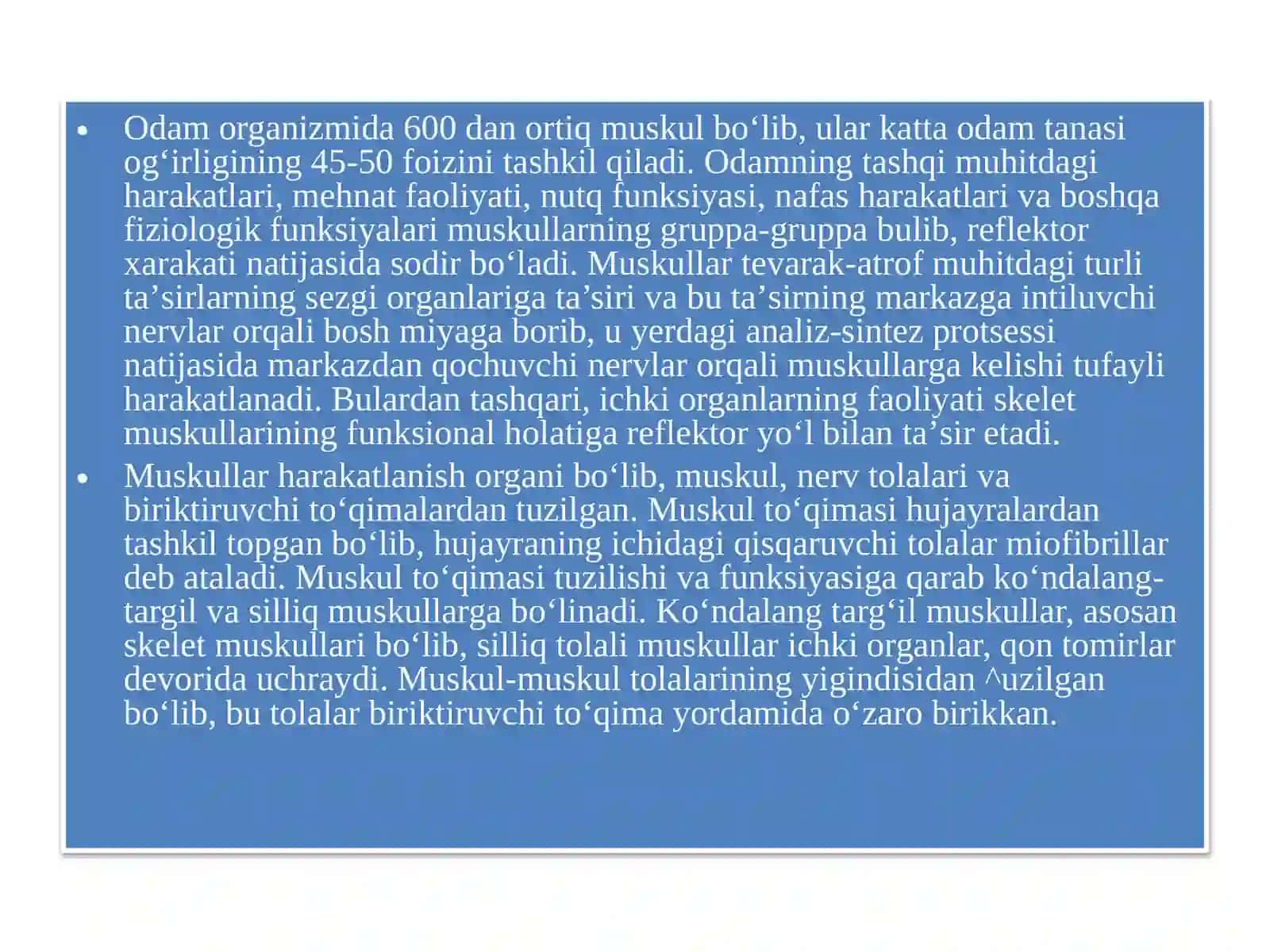 Muskullar faoliyati va bolalarning jismoniy imkoniyatlari 3