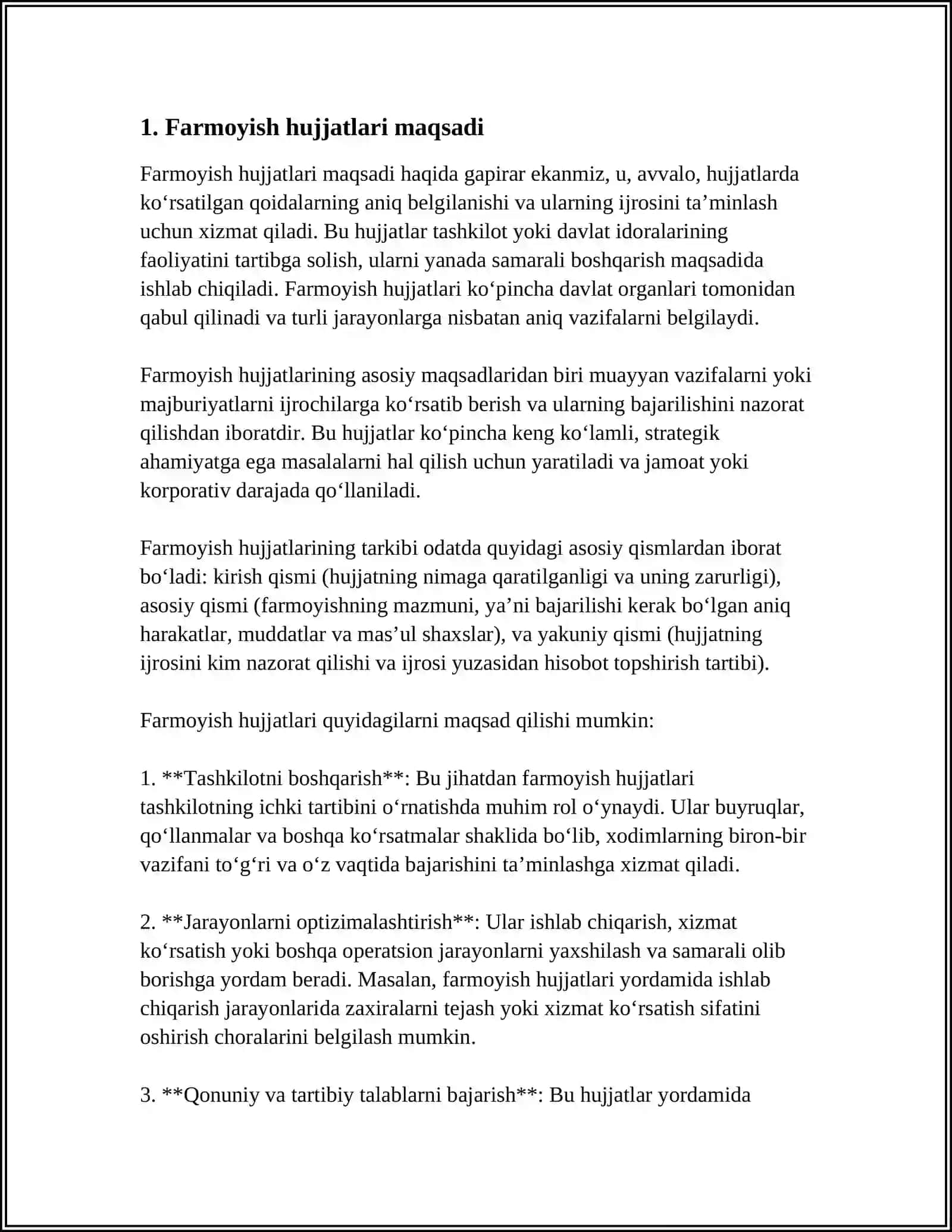 FARMOYISH HUJJATLARI VA UNING TURLARI 3