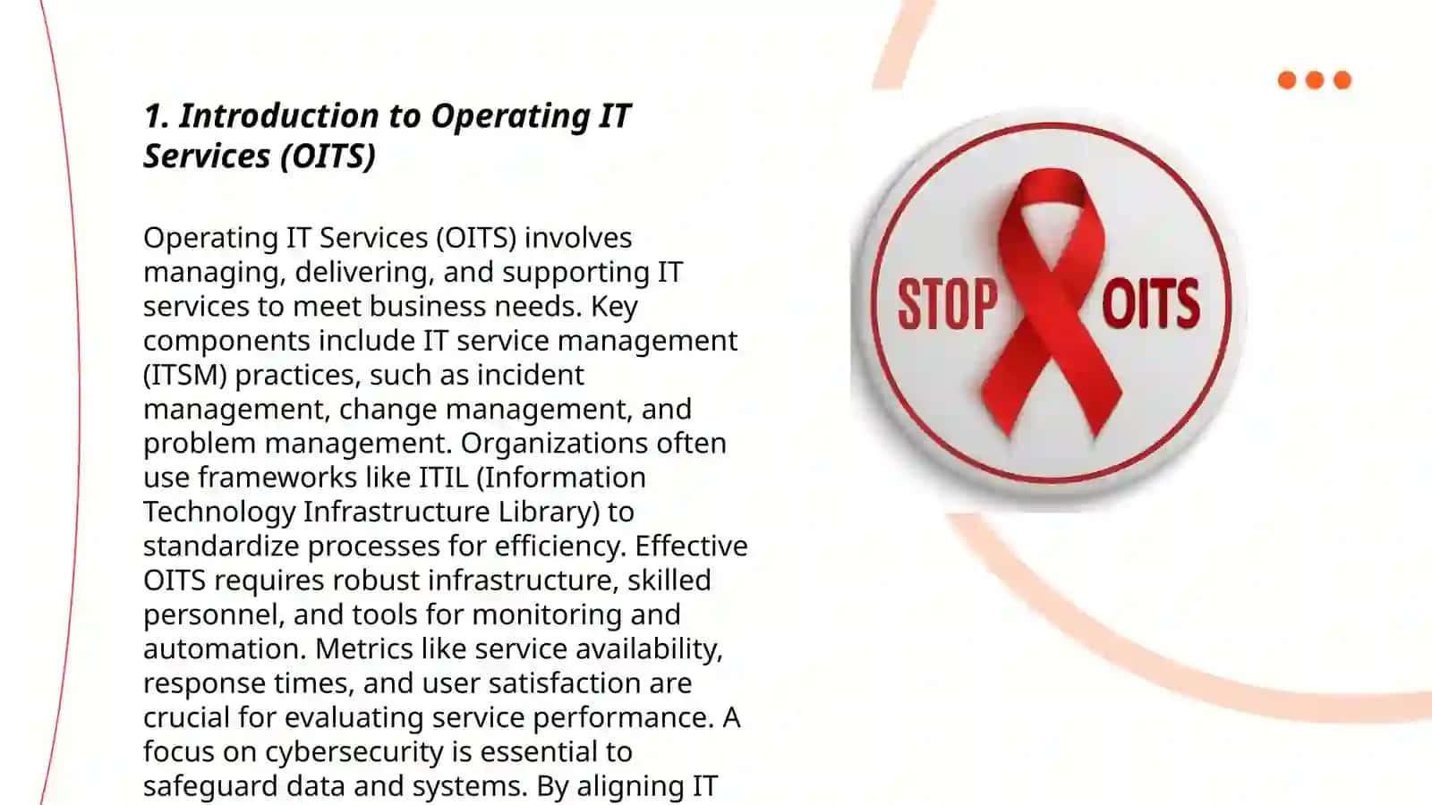 Operating IT Services (OITS) 3