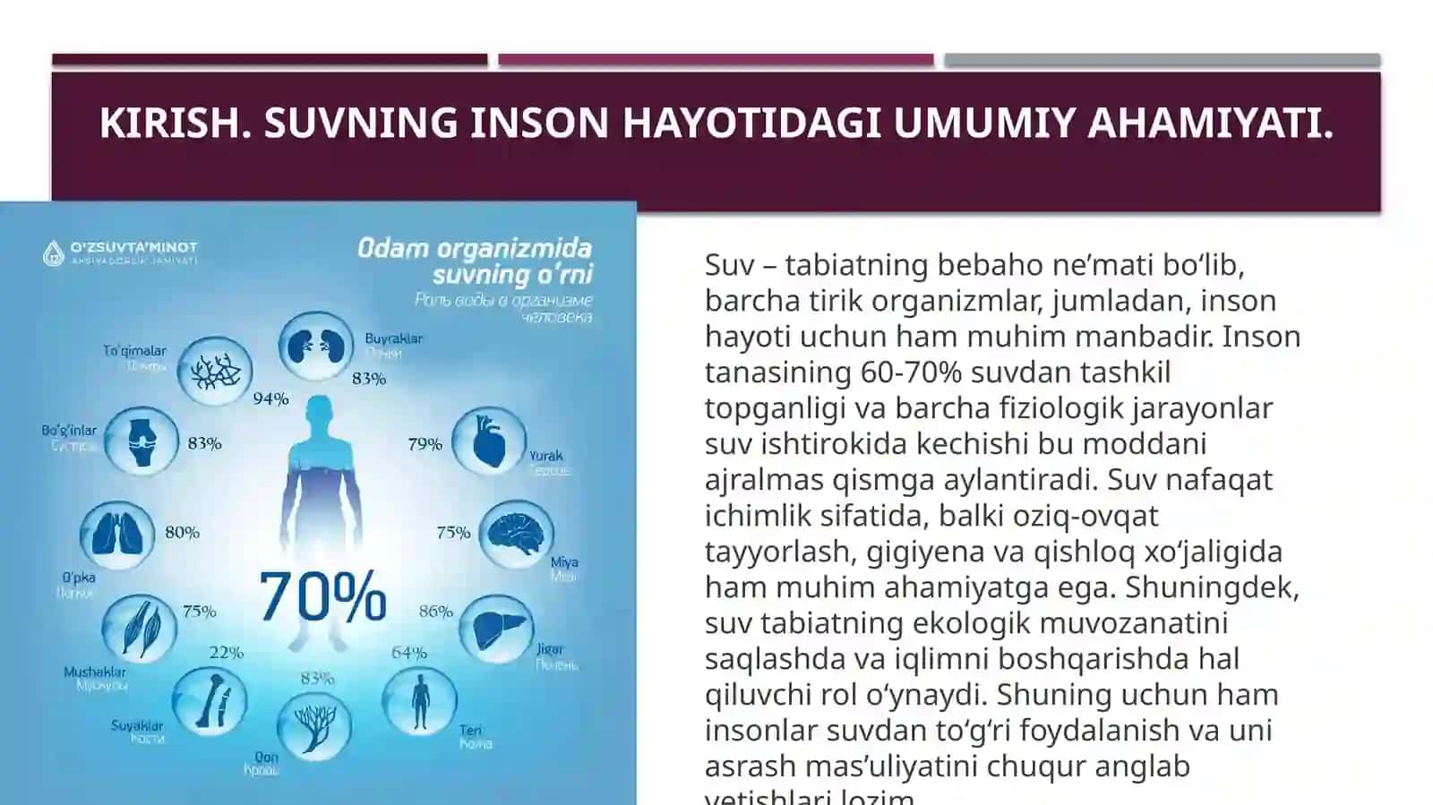 Suvning gigiyenik, fiziologik va Epidemiologik ahamiyati 3