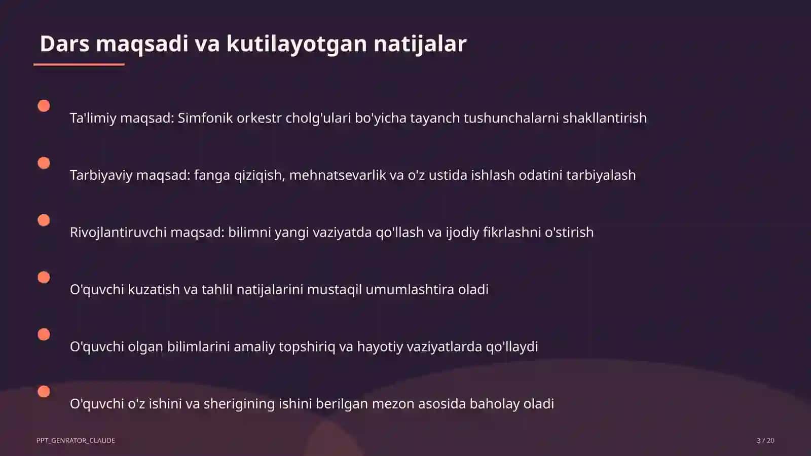 Dars rejasi 3