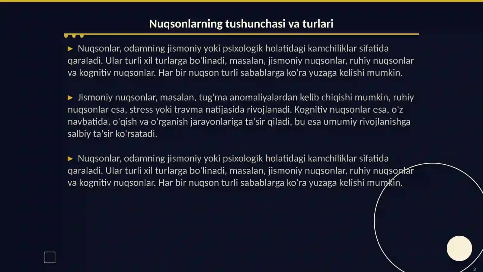 Nuqsonlarning psixofiziologik rivojlanishiga ta'sirli sxema 3