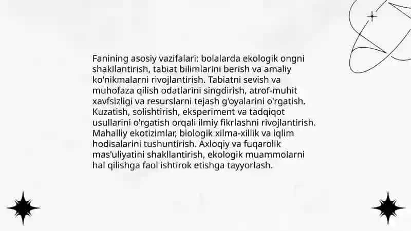 Bolalarni tabiat bilan tanishtirish fanining vazifasi va tamoyillari 3