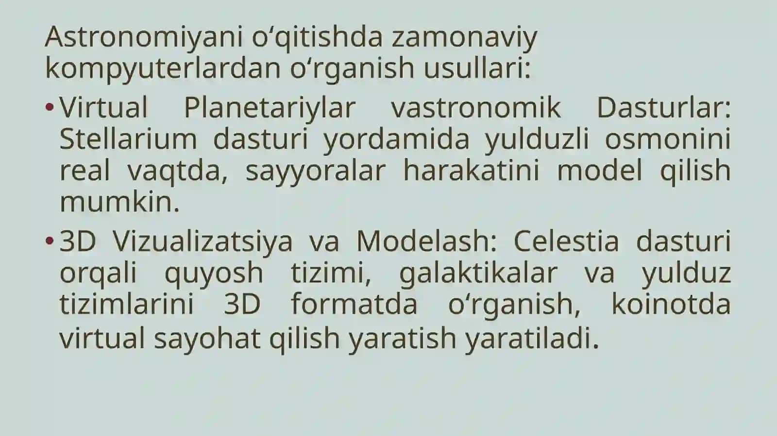 Amaliyastronomiya asoslari ‘‘bobi ni o‘qitish metodikasi’’ 3