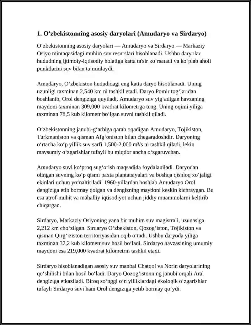 O'ZBEKISTON DARYOLARI 3