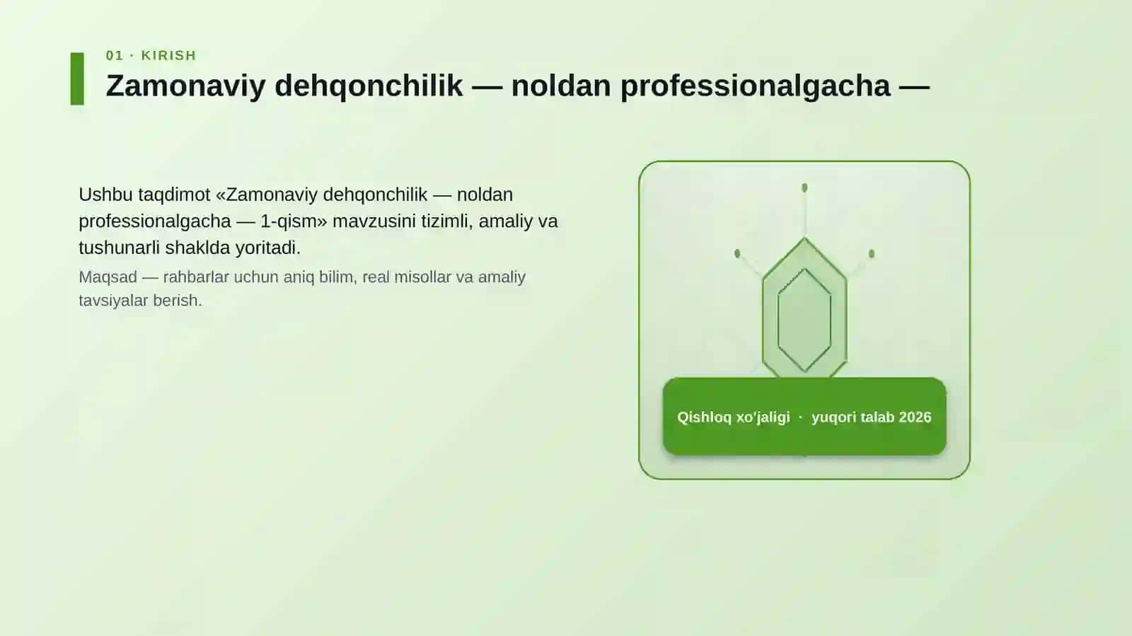 Zamonaviy dehqonchilik — noldan professionalgacha — 1-qism 3
