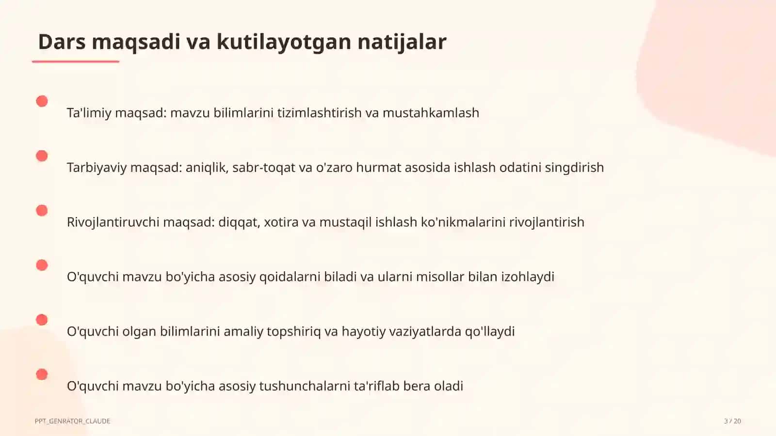 Algebra (7–11) — o'qituvchilar uchun 3