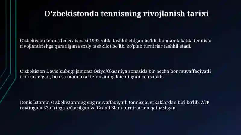 O'zbekistonda tennisning rivojlanishi 3