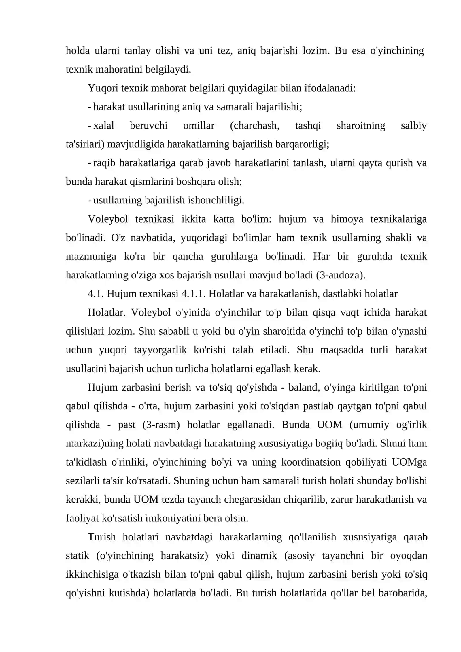 O'yin texnikasi va uning tasnifi 3