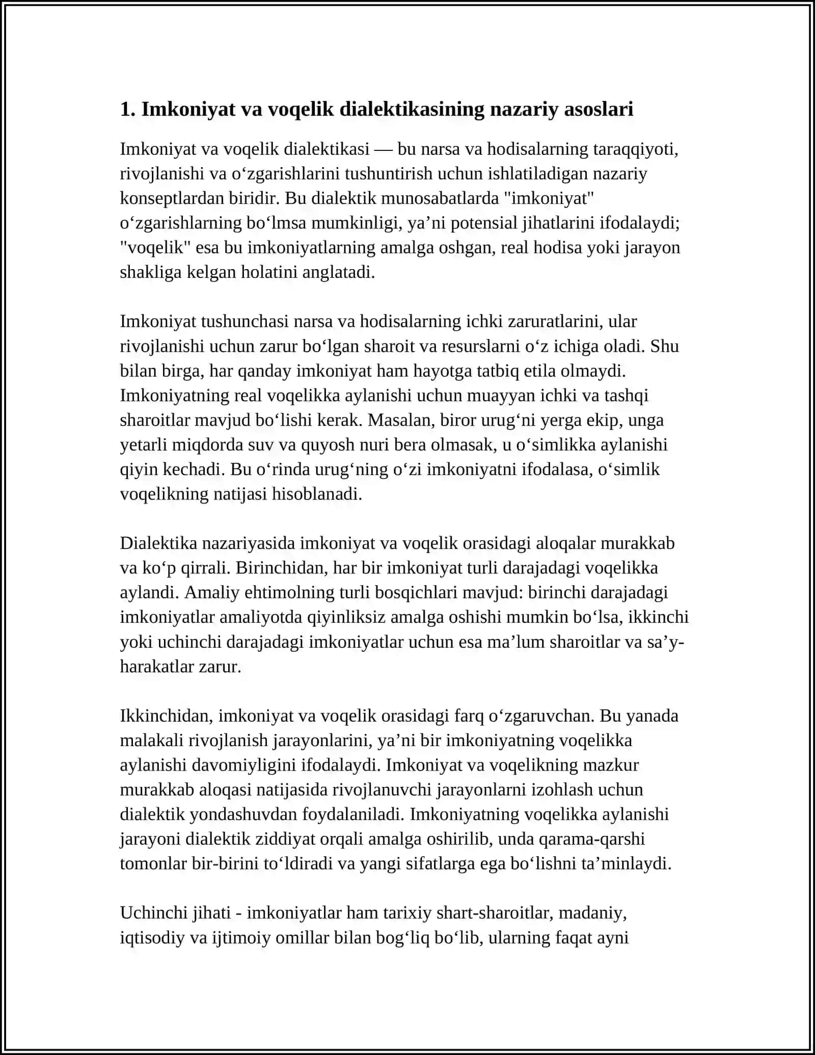 IMKONIYAT VA VOQELIK DIALEKTIKASI 3