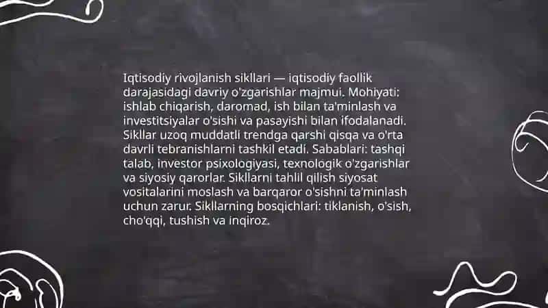 Iqtisodiy rivojlanishning siklligi va iqtisodiy sikl nazariyalari 3