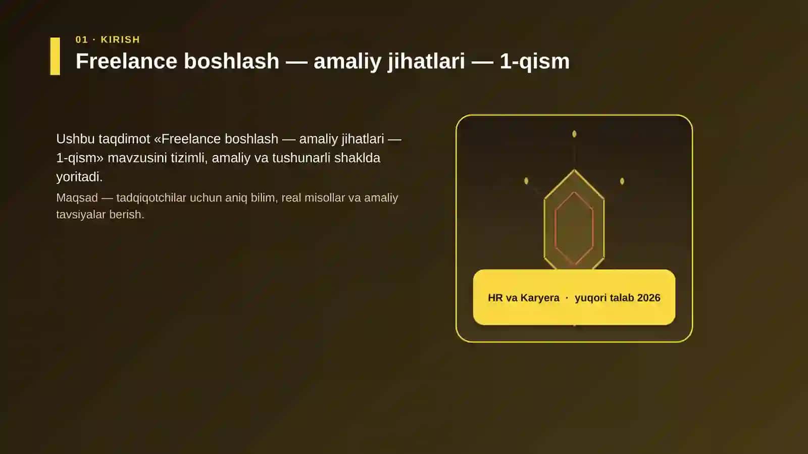 Freelance boshlash — amaliy jihatlari — 1-qism 3