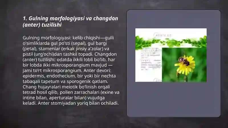 Changlanish biologiyasi va qõsh uruğlanish jarayoni 3
