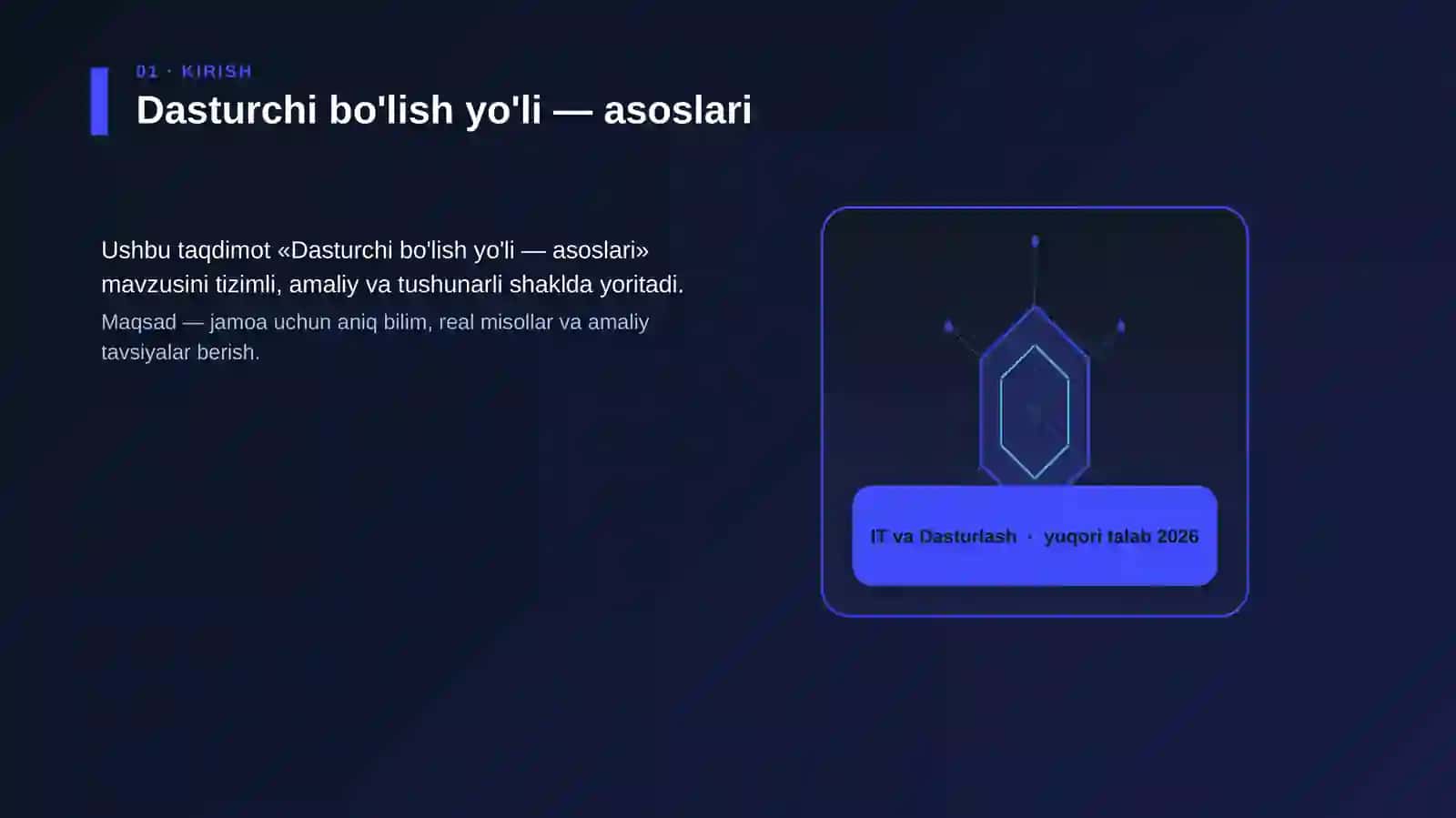 Dasturchi bo'lish yo'li — asoslari 3