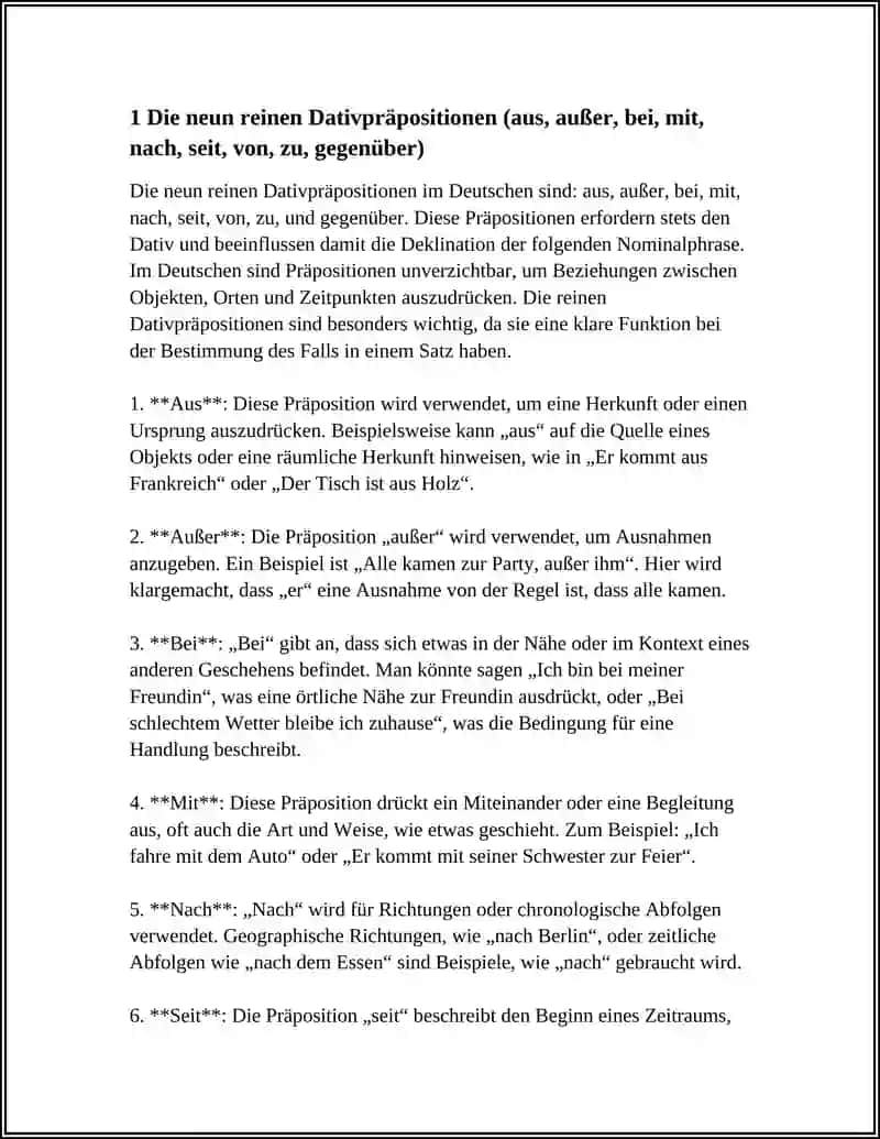 DIE PRÄPOSITION MIT DEM DATIV 3