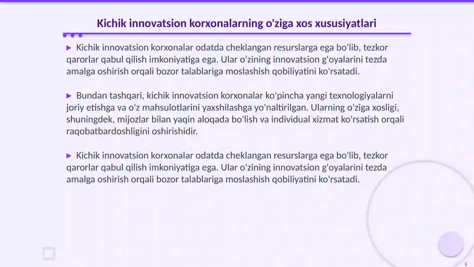 Kichik innovatsion korxonalarning xususiyatlari, venchur investitsiyasi 3