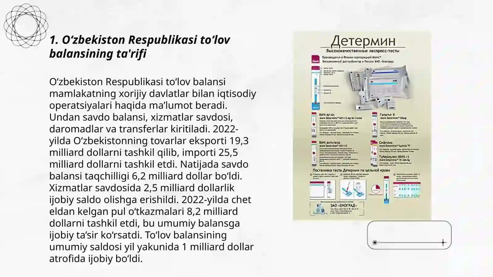 O‘zbekiston Respublikasi tolov balansi va uni belgilovchi omillar 3