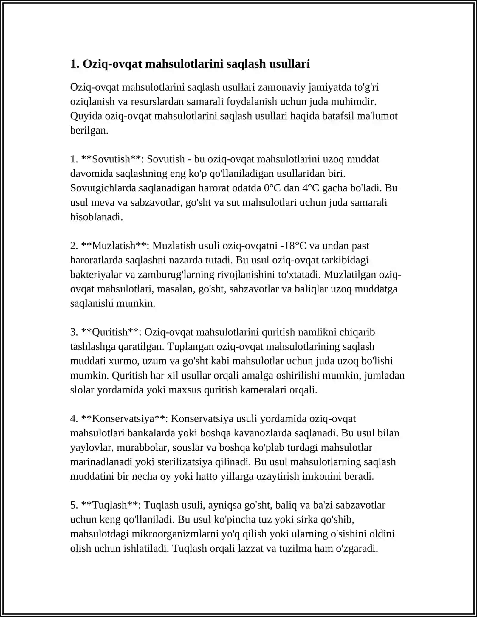 AHOLINING OZIQ OVQAT HAVFSIZLIGINI TAMINLASH 3