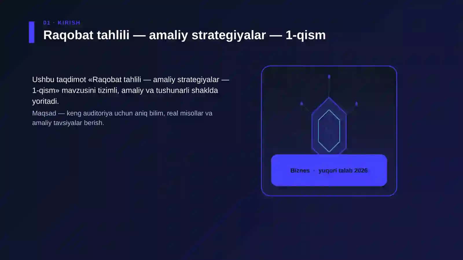 Raqobat tahlili — amaliy strategiyalar — 1-qism 3