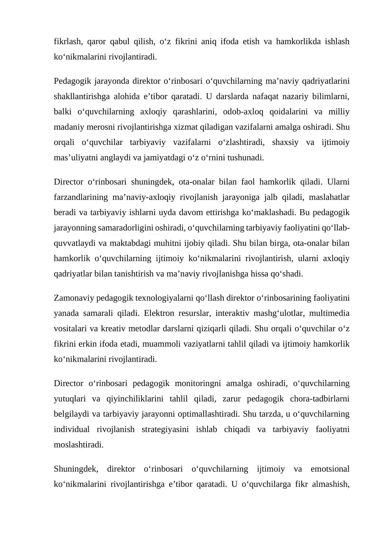 Maktabda ma’naviy-axloqiy tarbiya jarayonida direktor o‘rinbosarining pedagogik roli va ahamiyati 3