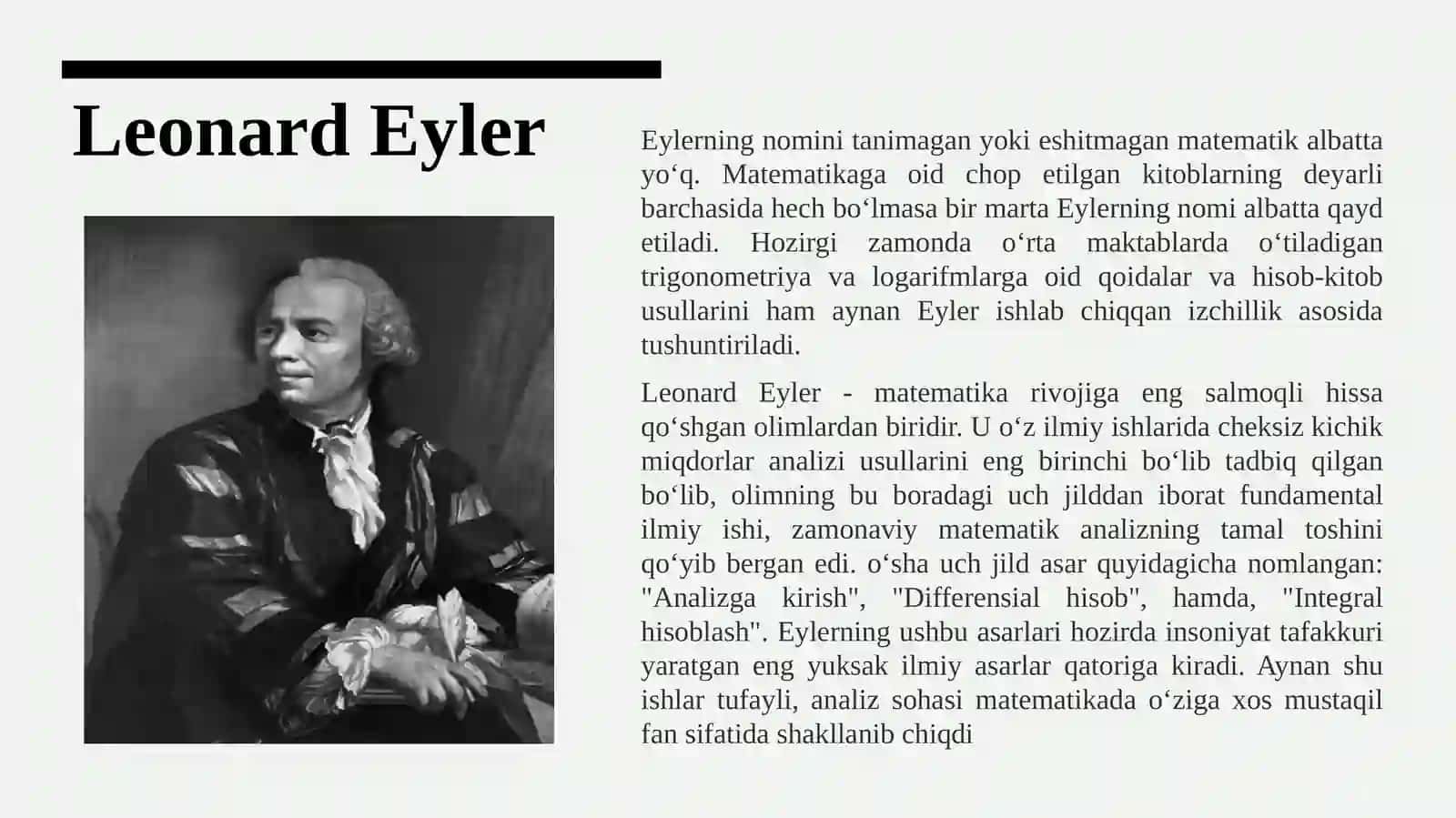 L.EYLER, J.VENN, R.DEKART HAYOTI VA ILMIY FAOLIYATINI O’RGANISH 3