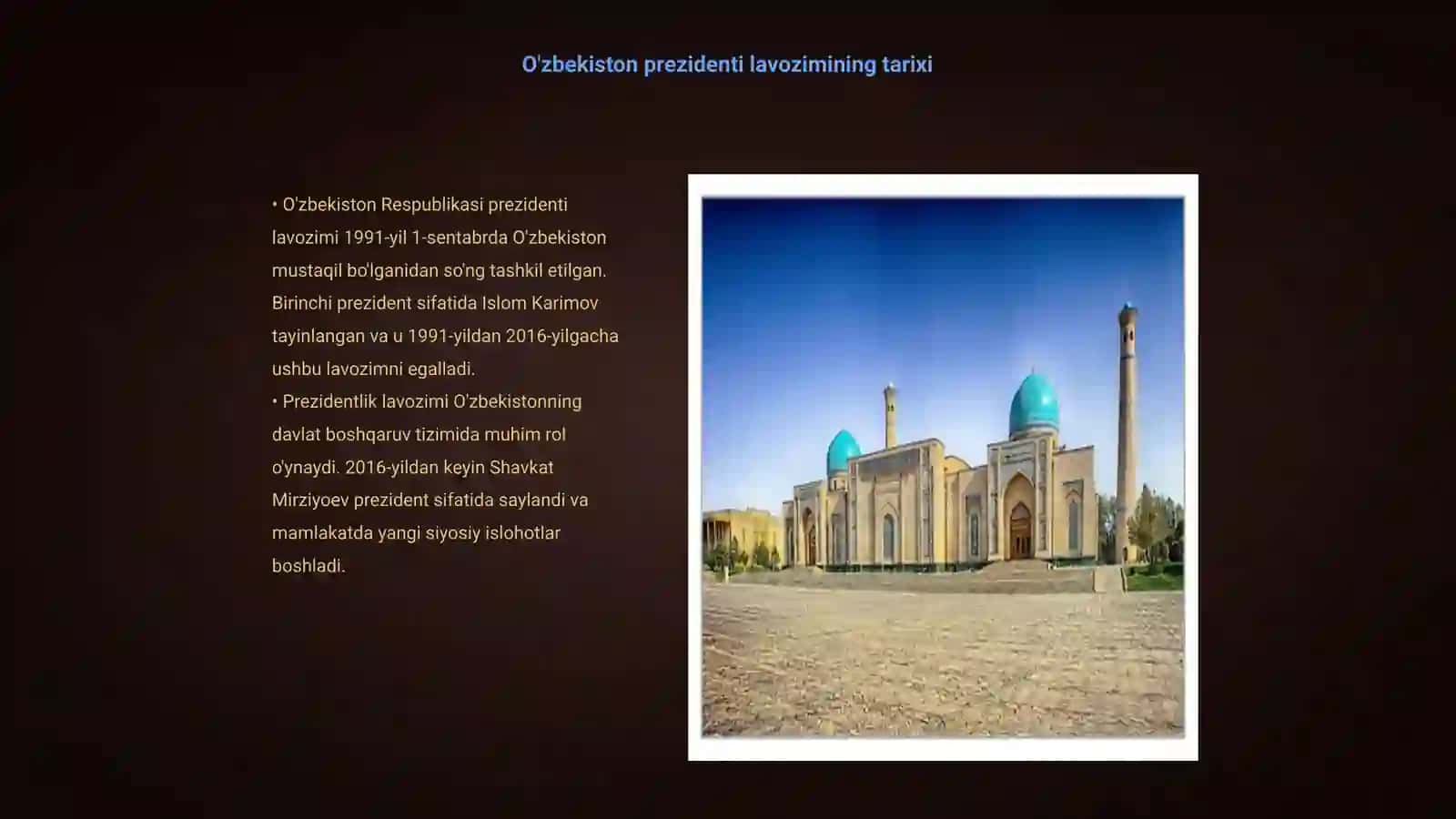 O'zbekiston Respublikasining prezidenti 3
