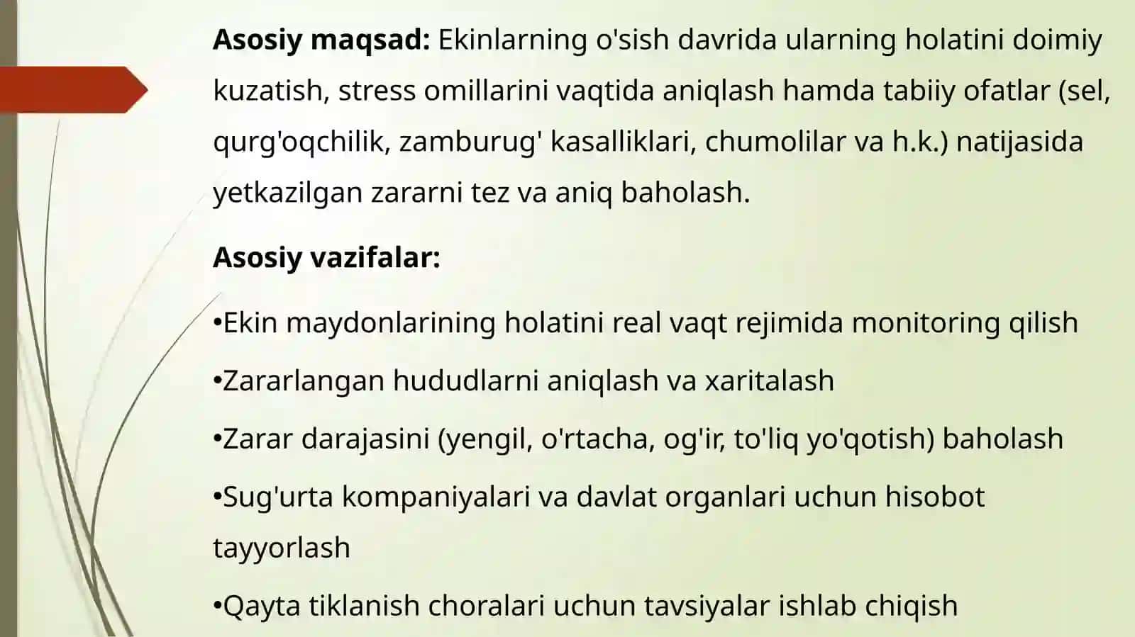 Ekinlarni monitoring qilish va ekinlarga yetkazilgan zararni baholash 3