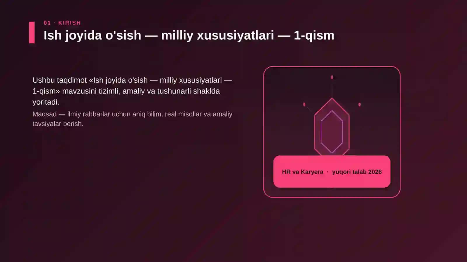 Ish joyida o'sish — milliy xususiyatlari — 1-qism 3
