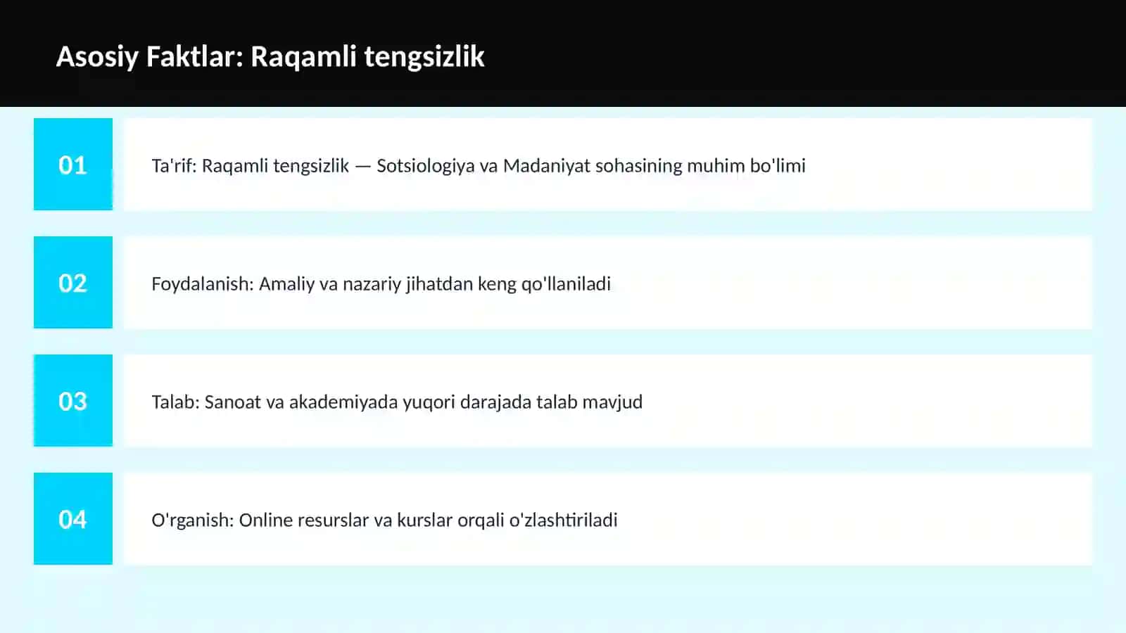 Raqamli tengsizlik 3