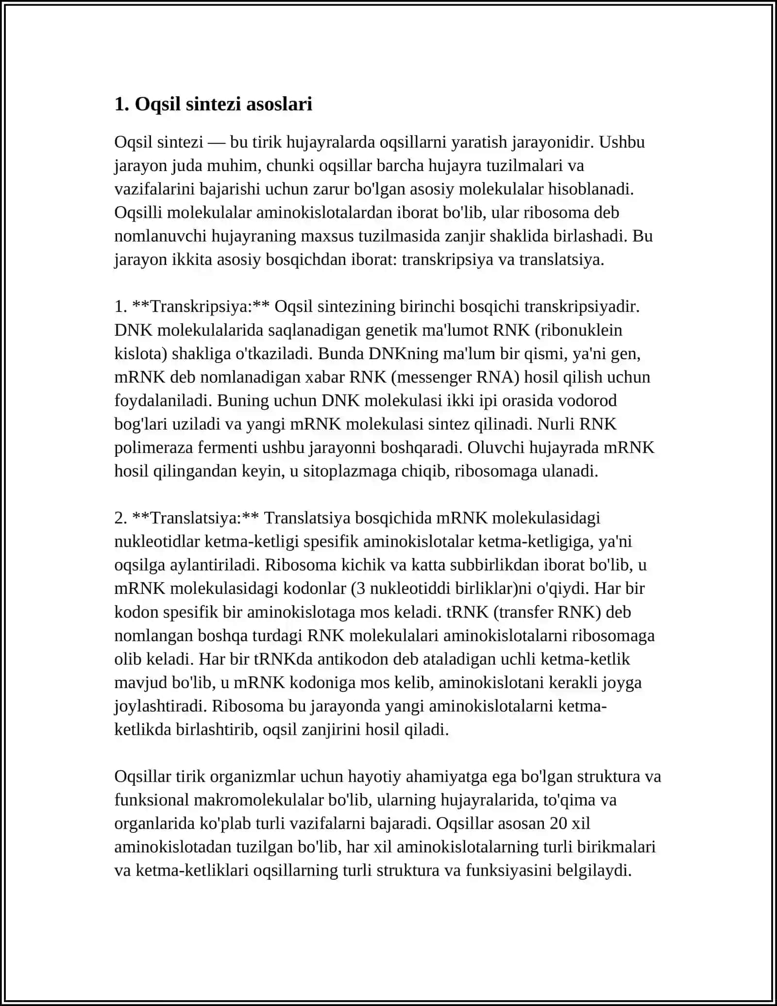OQSIL BIOSINTEZ JARAYONI 3