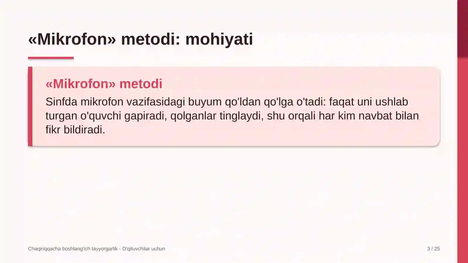 chaqiriqqacha boshlang'ich tayyorgarlik darslarida mikrofon metodidan foydalanish 9460 3