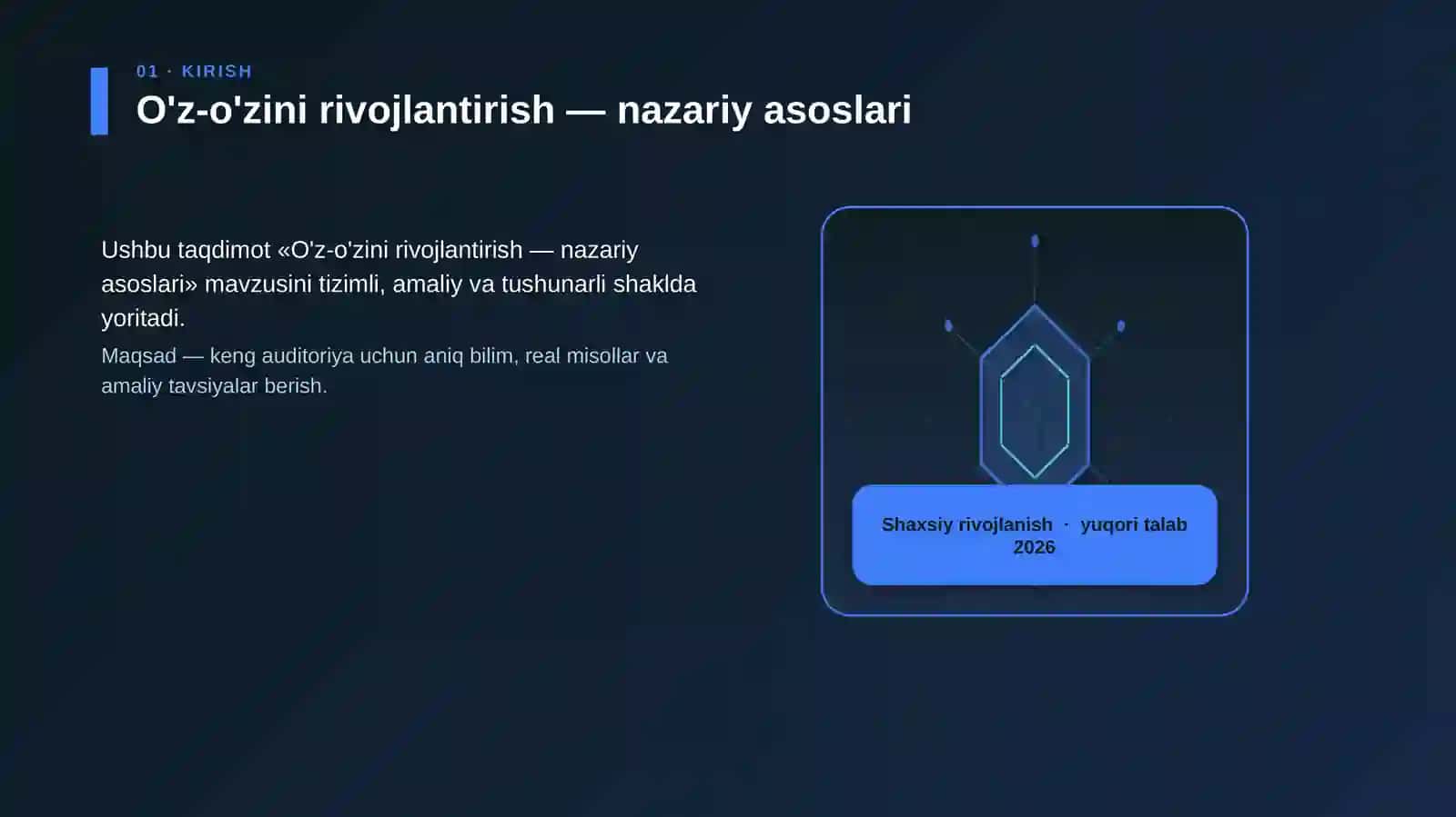 O'z-o'zini rivojlantirish — nazariy asoslari 3